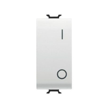 Interruptor bipolar 250 vca – 16A - neutro - Símbolo 0/i - 1 módulo - blanco brillante - Chorusmart