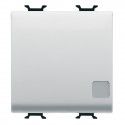 Pulsador unipolar 250 vca - na 16A iluminable - con lente neutra reemplazable - 2 módulos - blanco brillante - Chorusmart