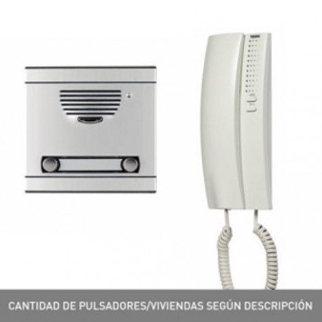 Kit audio A1 (1 vivienda) placa y teléfono SERIE 7