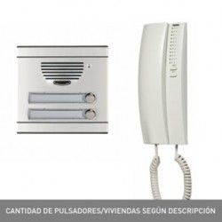 Kit audio A2 (2 viviendas) placa y teléfonos SERIE 7